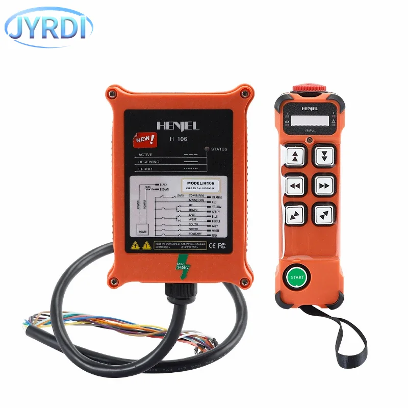 

HENJEL H106 6 buttons Industrial Wireless Radio Crane Remote Control switches Hoist overhead bridge track Crane Controller