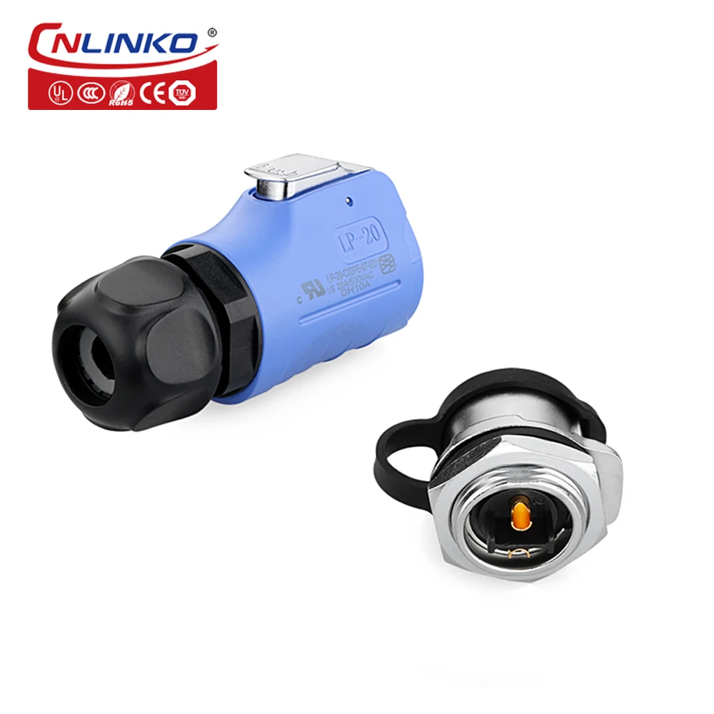 CNLINKO M20 2~14 Pin Industrial Connector Outdoor Quick Locking Waterproof IP68 Circular Power Cable Power Connector Soldering