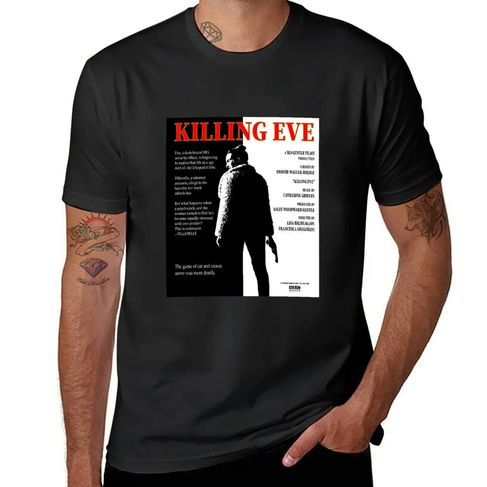 

New Killing Eve Movie Poster T-Shirt oversized t shirts tees Men's t shirts