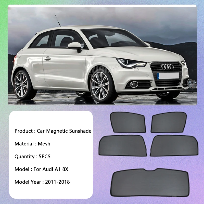 For Audi A1 8X 2011 2012 2013 2014 2015 2016 2017 2018 Magnetic Sunshade Visor Shade UV Protection Curtain Privacy Accessories