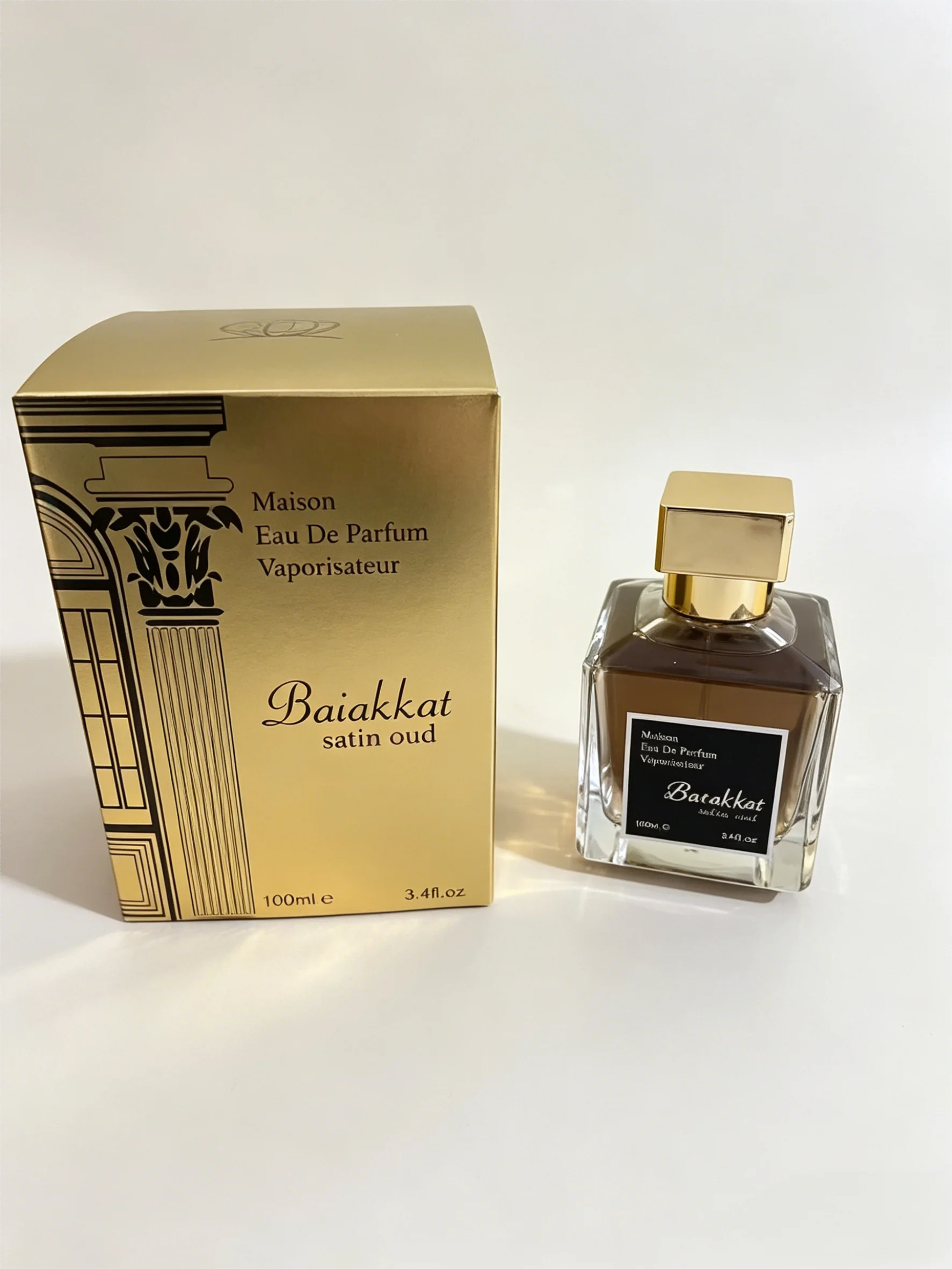 Baiakkat Satin Oud Eau de Parfum 100ML, Luxury Arabic Oud Fragrance for Men, Long-Lasting Spicy Woody Scent, Premium Middle East