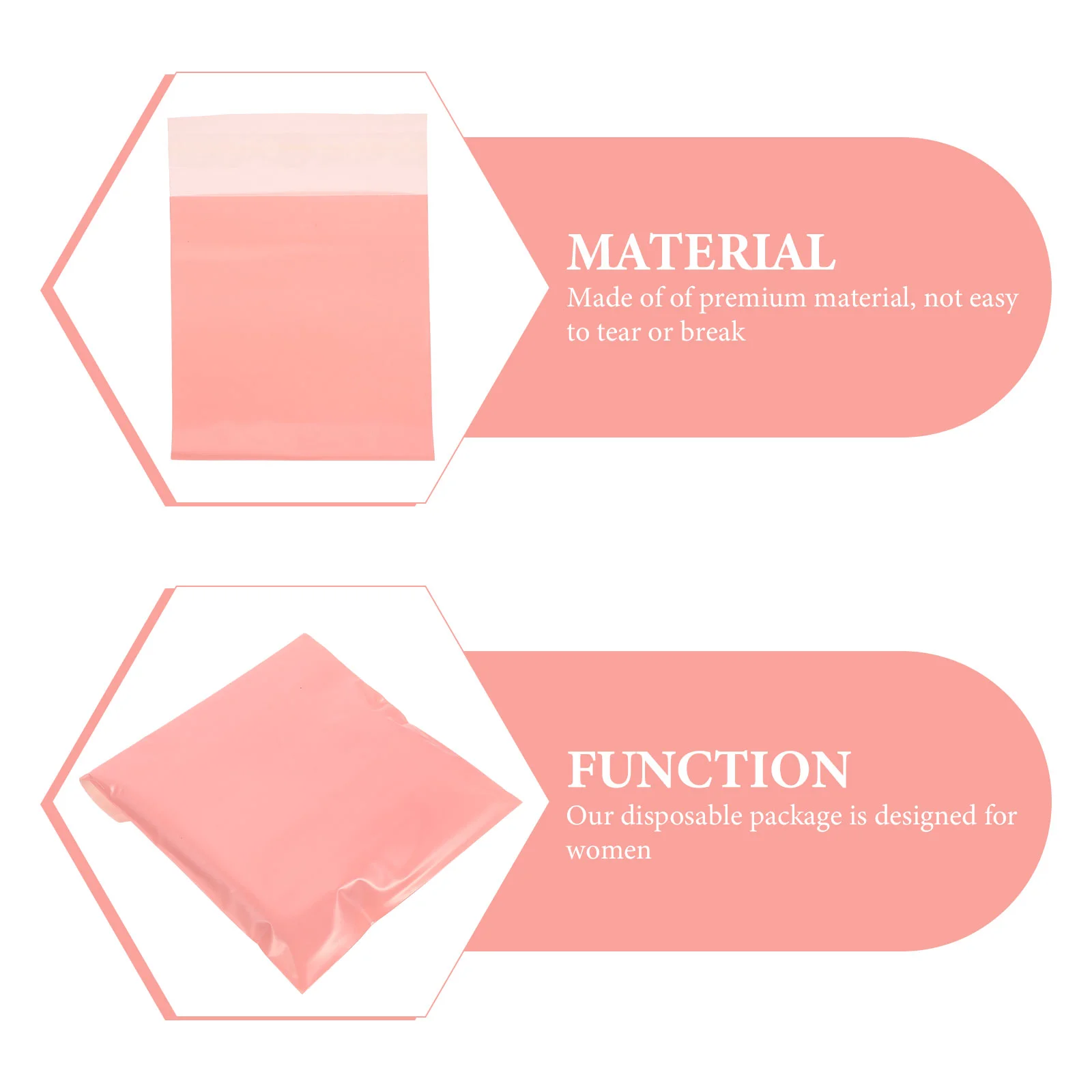 200 Pcs Hygiene Bag Pink Handbags Menstrual Pad Container Disposal Portable Period Sanitary Pouch Trash Tampon Packing