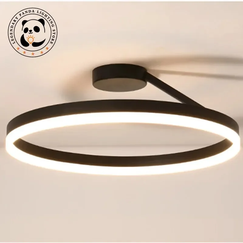 

Modern Creative Ceiling Chandelier Minimalist Ring Led Dimmable Dining Hall Living Room Home Decoration Pendant Lamps Luminarias