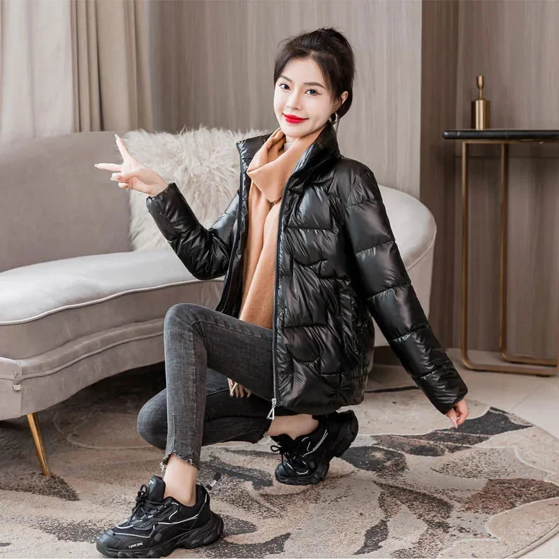 2024 Winter Women New Loose Casual Hooded Down Cotton Jacket Female Thickened White Duck Down Jacket Middle-Aged Mothers Coat