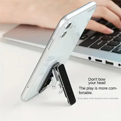 Mini Back Phone Stand Invisible Adhesive Bracket Kickstand Lightweight Portable Foldable Support