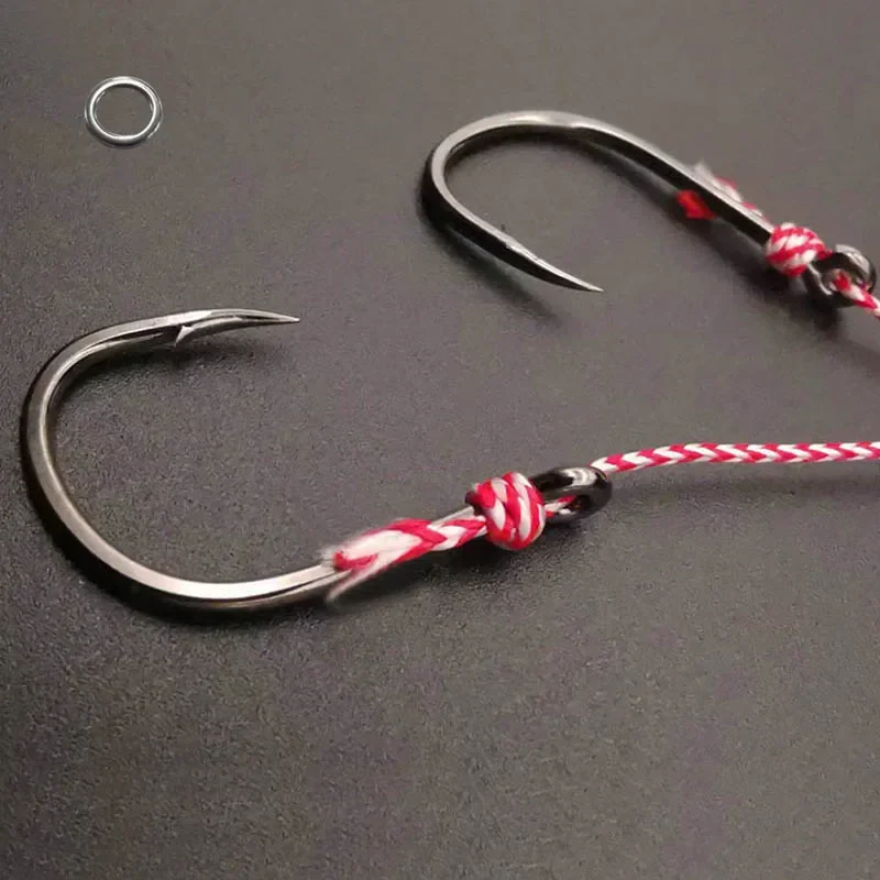 

Ley 20Sets Fishhook Jig Hook Jig Double PairHooks Auxiliary Double Hook Fishing Tackle Fishing Lure Slow Jigging