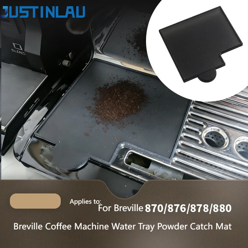 JUSTINLAU para máquinas de café espresso Breveil 870 876 878 880, bandeja de goteo, recogedor de café molido, almohadilla de limpieza y protección, herramientas para barista