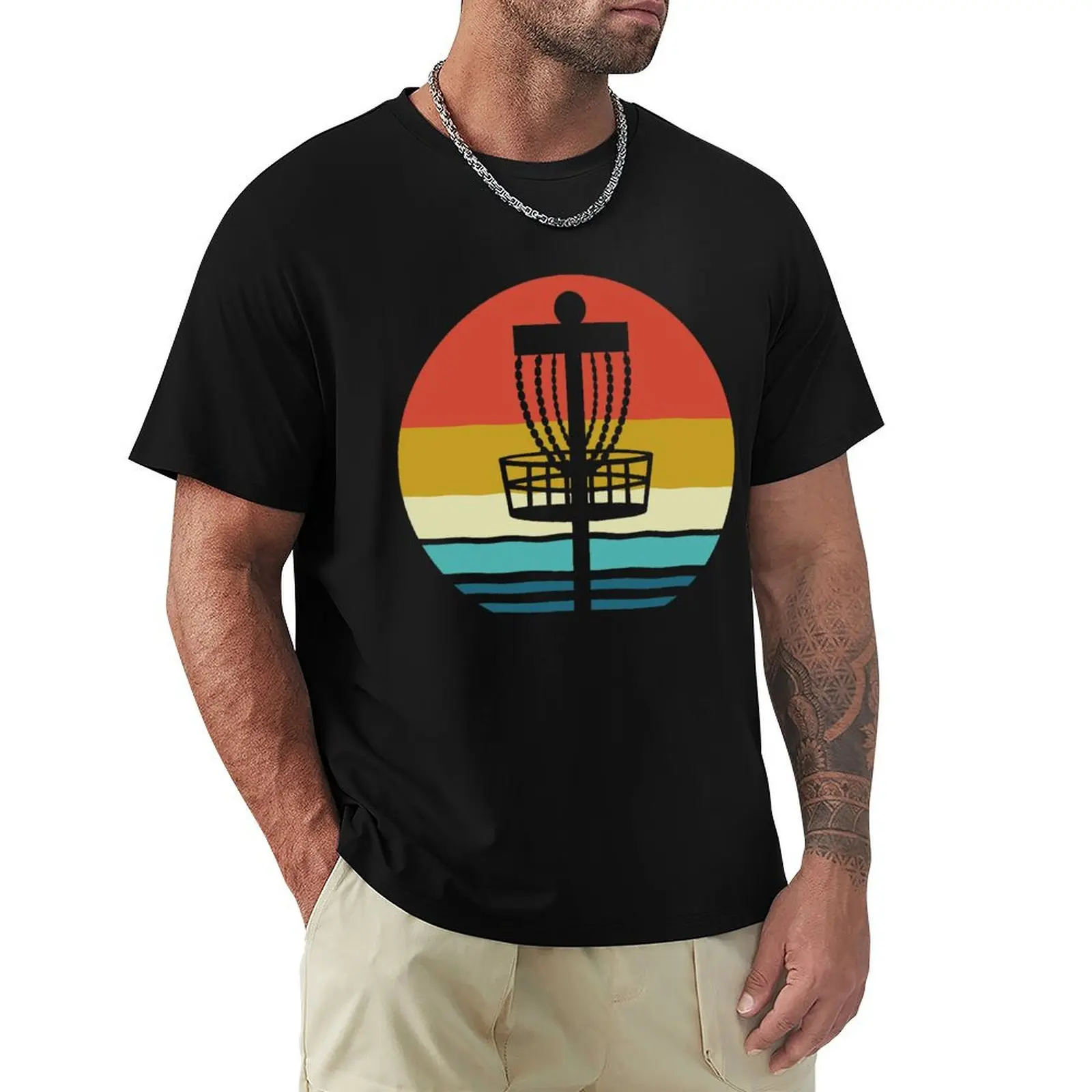Disc Golf - Vintage Retro Disc Golf Basket - Disc Golf Player Gift T-Shirt Vintage Style Printed Top