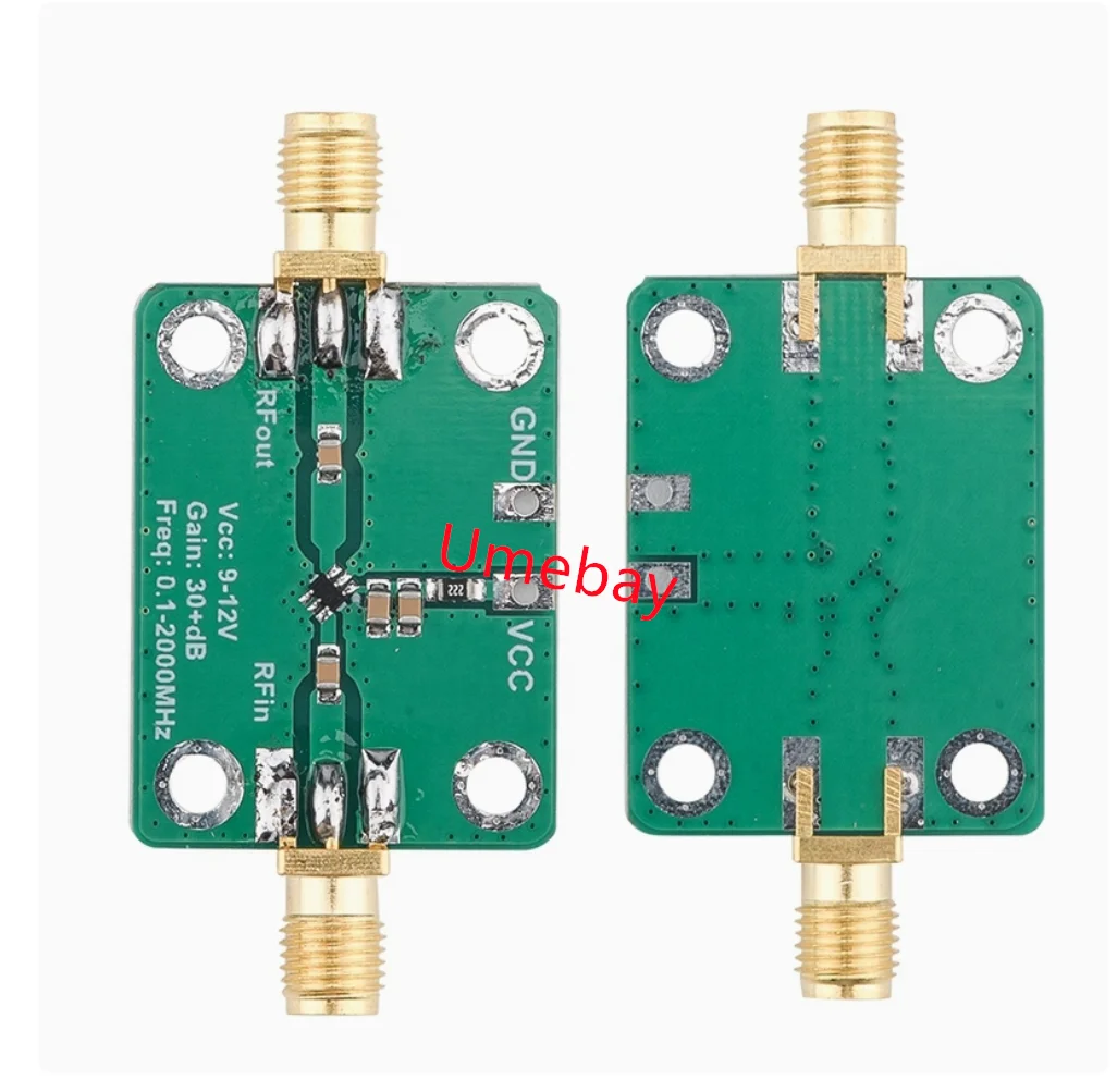 

10 pieces, RF broadband amplifier, low noise amplifier, medium power LNA (0.1-2000MHz gain 30dB)