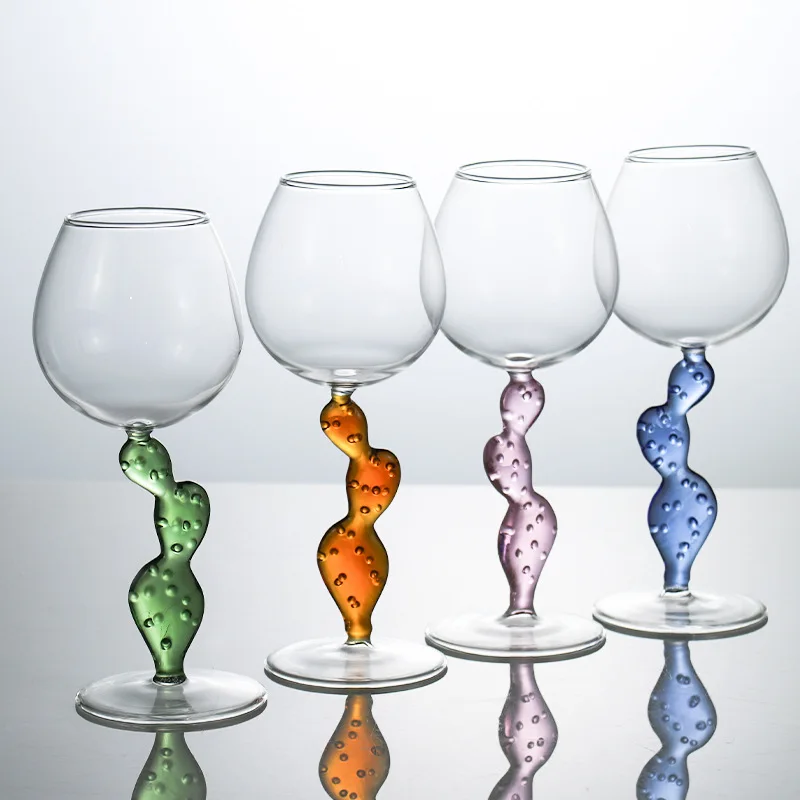 Cactus Creative Cocktail Glass Handmade Highball Nordic Red Wine Crystal Champagne Cup