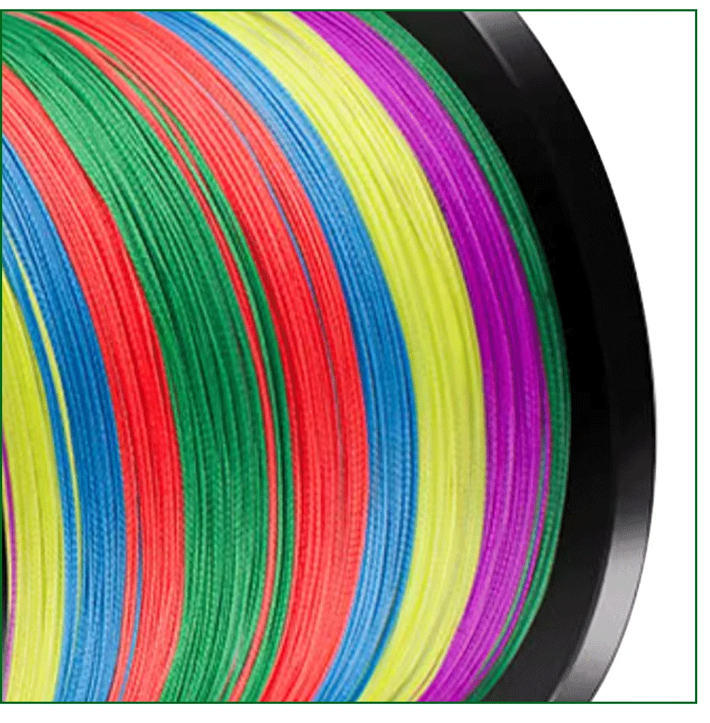 FTK 4-Strang Geflochtene Angelschnur 300mm 500m PE Multifilament Mehrfarbige Schnur Superstark Fischschnur Salzwasser-Angelschnur – Detail 5