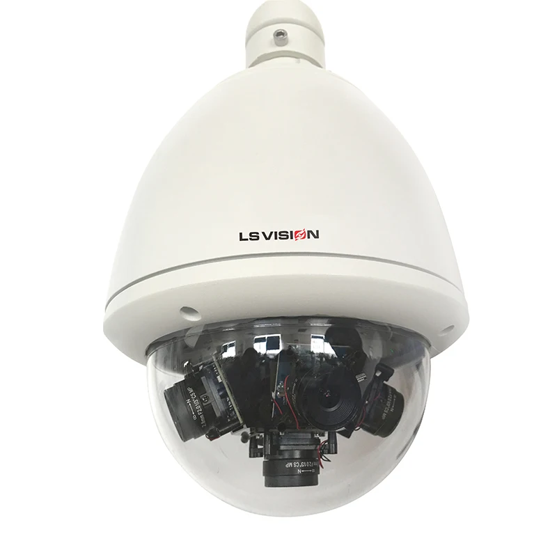 

LS VISION 5pcs 3MP 360 Degree Rotation Outdoor Panoramic View Dome Camera