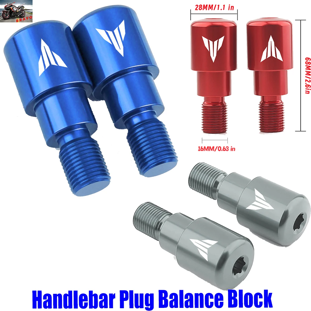 

Logo For YAMAHA MT MT-07 MT-09 MT-10 07 09 10 Handlebar Bar End Plug Caps Handle Grips Slider Motorcycle Accessories