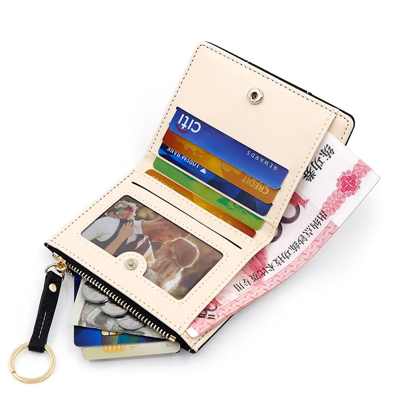 جديد قصير المرأة المحفظة عالية الجودة بلون سستة عملة جيب حامل بطاقة الإناث محفظة صغيرة عملة جيب محافظ للفتيات