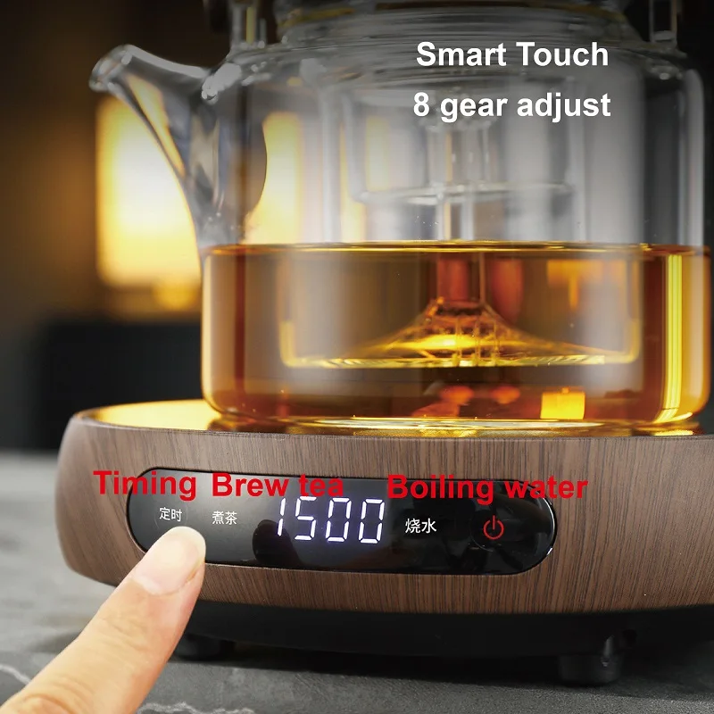 1500 واط الكهربائية موقد سيراميك الذكية الشاي موقد سخان مياه الغليان 8 والعتاد مدفأة مكتب توقيت صانع الشاي السيارات الدفء