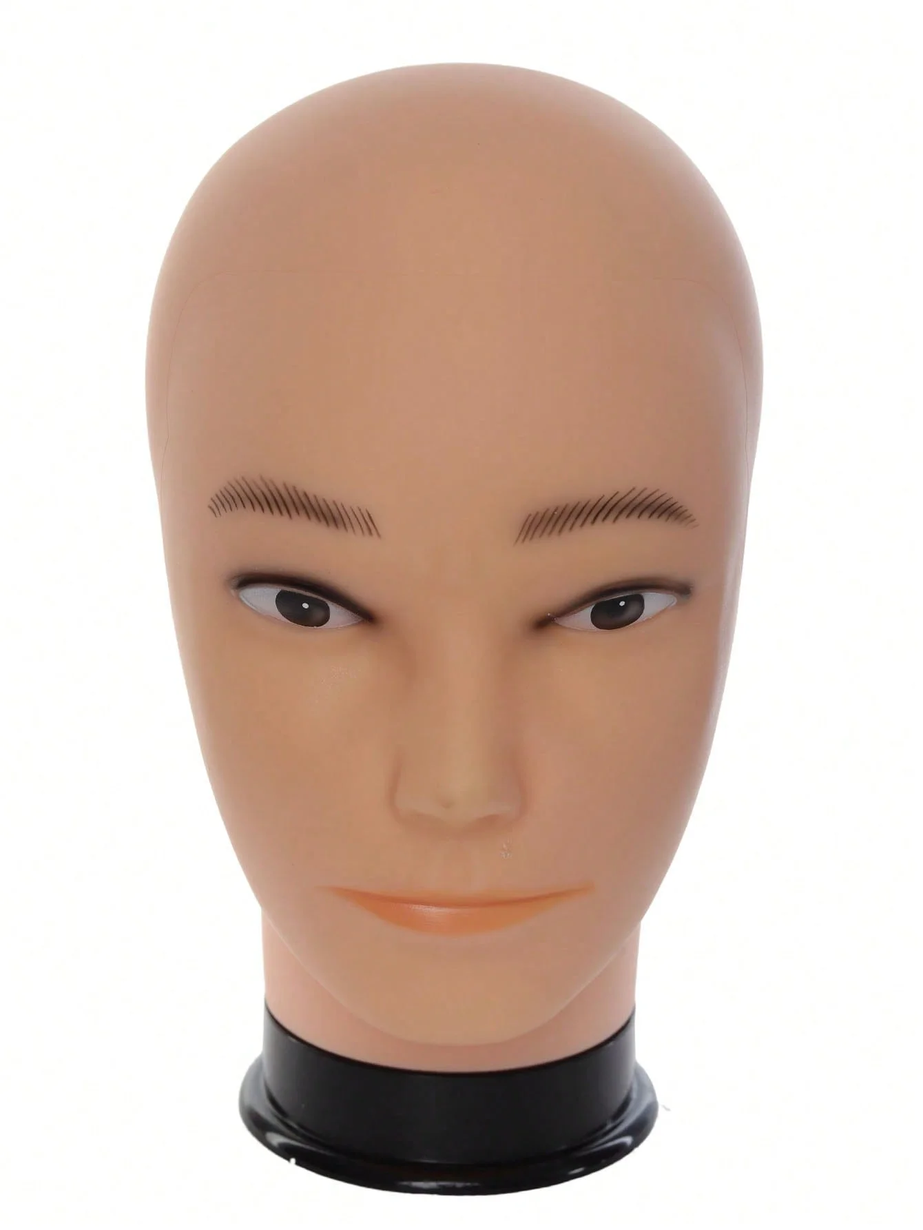 Male Bald Head No Hair Mannequin Jewelry Model Glass Hat Wig Display Base Man Pvc Training Practice Head