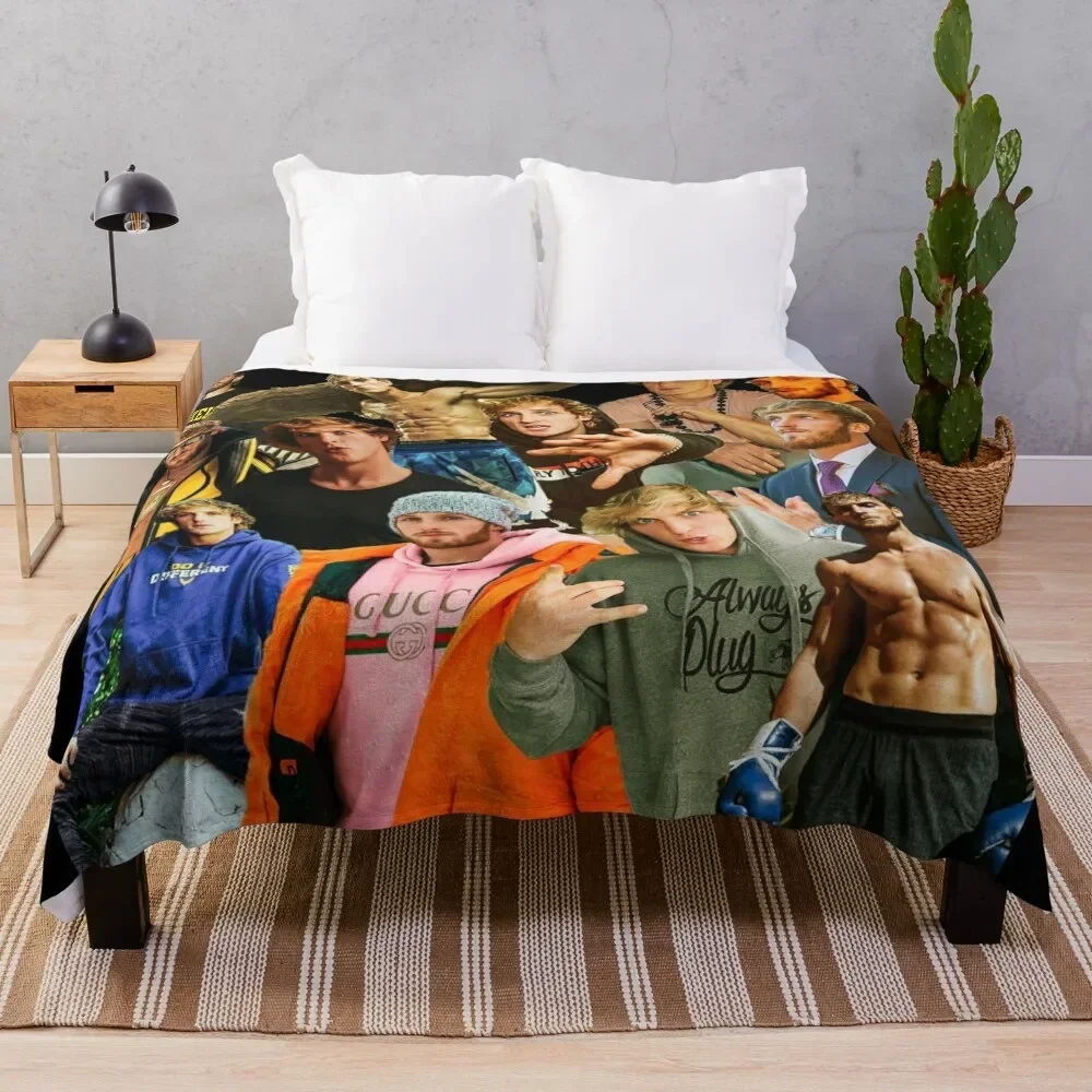 Logan paul collage tribute design 2022 Throw Blanket Beautifuls Warm Baby Blankets