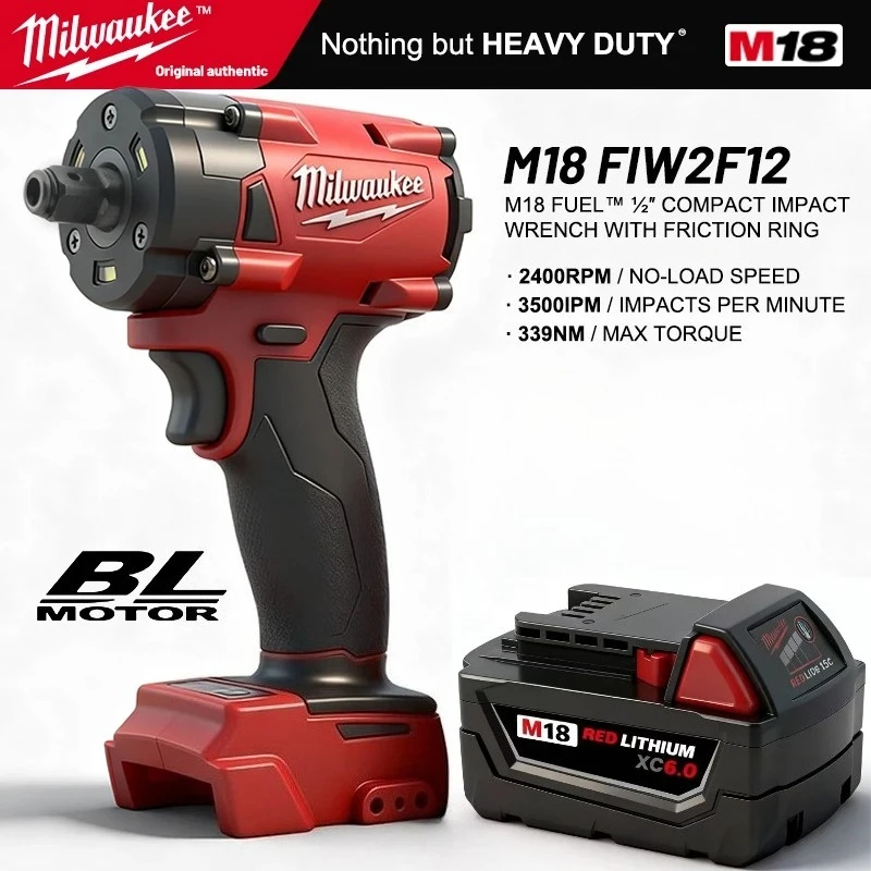 

New Milwaukee FIW212 M18 18V lithium battery impact wrench 8-11-1880 48-11-1860 48-11-1850 Power Tool Battery