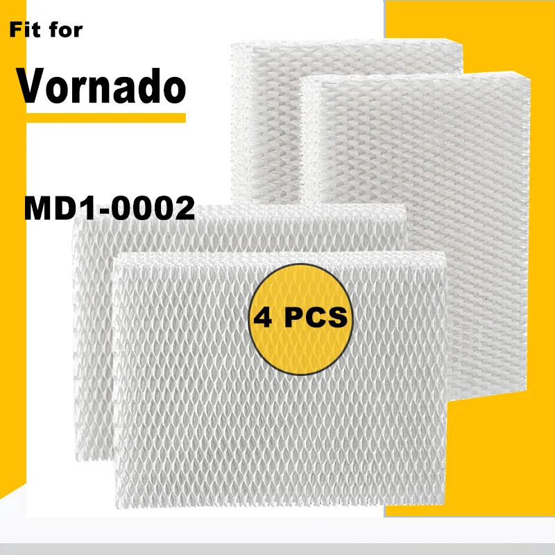 4-Pack Replacement Humidifier Wick Filters MD1-0002 Compatible with Vornado MD1-0001 MD1-0002 MD1-1002 EVAP1 EVAP3 EVAP40 EVAP50