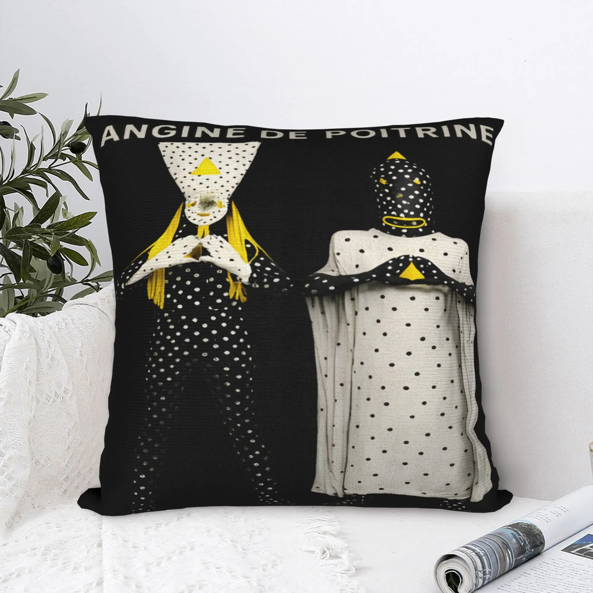Angine De Poitrine Rock Band Pillowcases  Funny Pillow Case For Chair Sofa Home Decor Design Pillow Cover