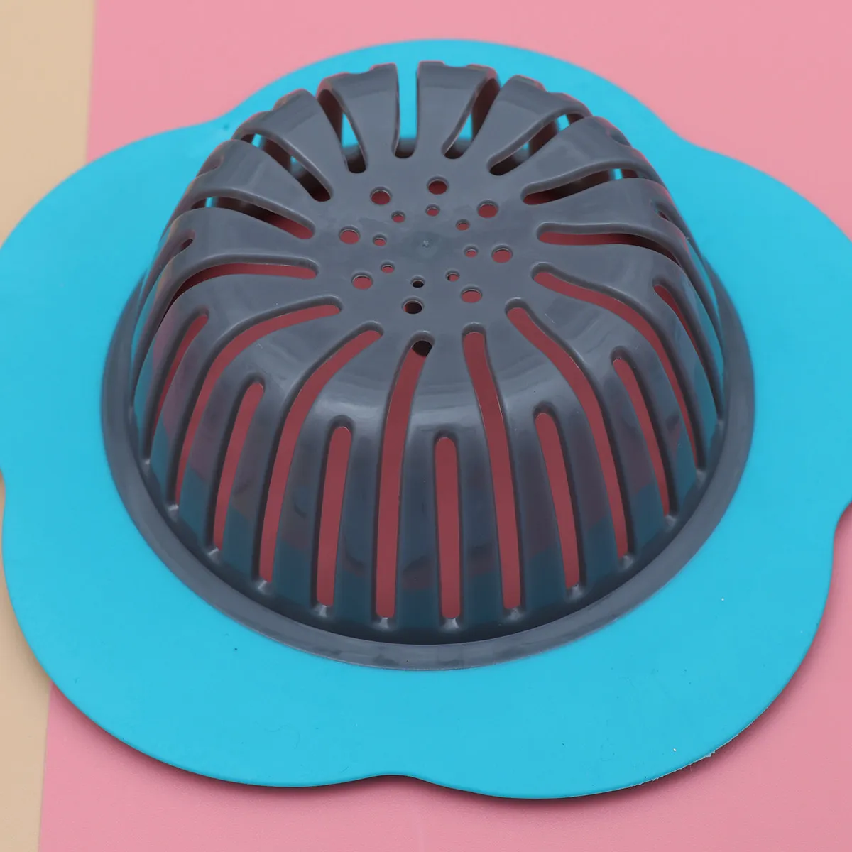 

6Pcs Silicone Kitchen Sink Drain Strainers High Quality Plastic Food Particle Filter Nets for Bathroom Floor Drain Hair Catchers