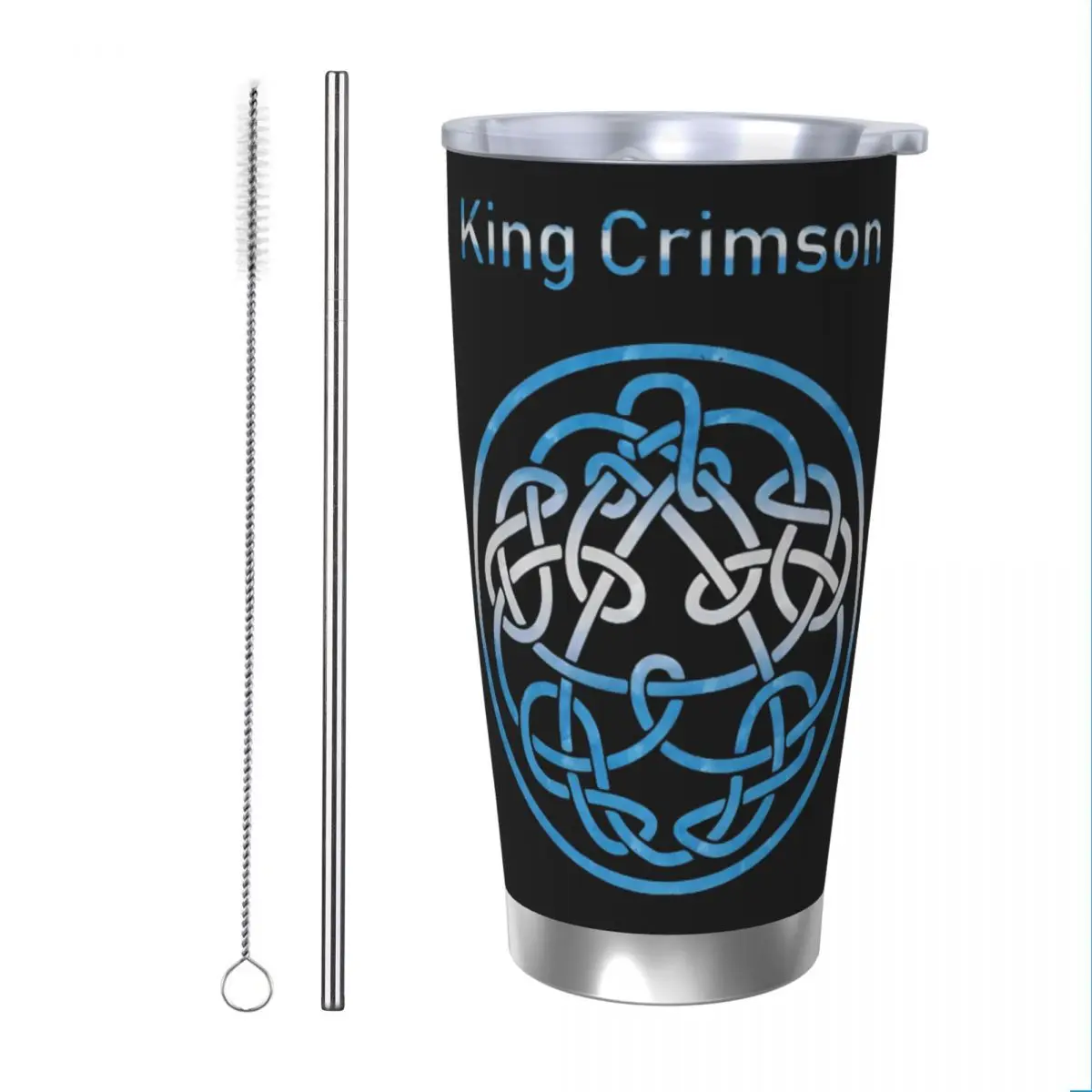 King Crimson Band Rock Tumbler Vacuum Insulated Coffee Cups Stainless Steel School Mugs Water Bottle, 20oz