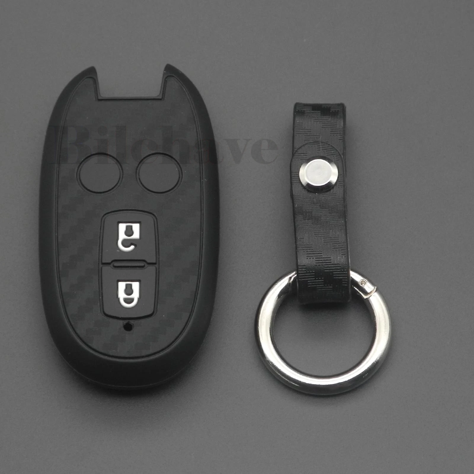 jingyuqin 2 Buttons Carbon Silicone Remote Car Key Case Cover Fob For Suzuki Stingray Alto Spacia Solio Wagon R MH23S MH34S