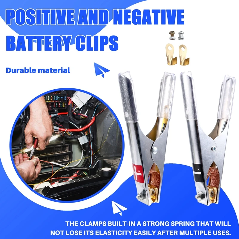 Pack Of 2 Clip Car Clip Clamps For Electrical Car Clip Battery Fire Cable Clip High Quality Crocodile Clip