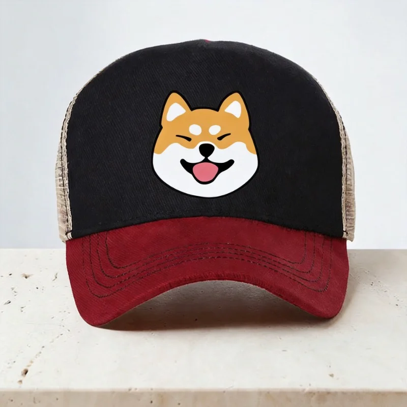 

Shiba Inu Dog Baseball cap cool Summer mesh Breathable trucker hat Men women wild adjustable Travel Snapback Hats