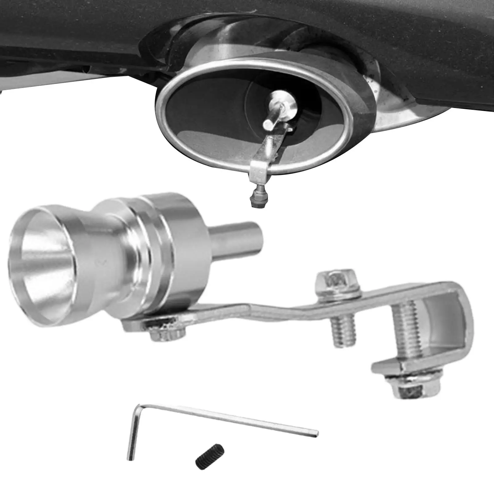 car Turbo Whistle for Exhaust Pipe Muffler Pipe Whistle Aluminum Alloy Exhaust Sound Enhancer Car Roar Maker for Motorcycle