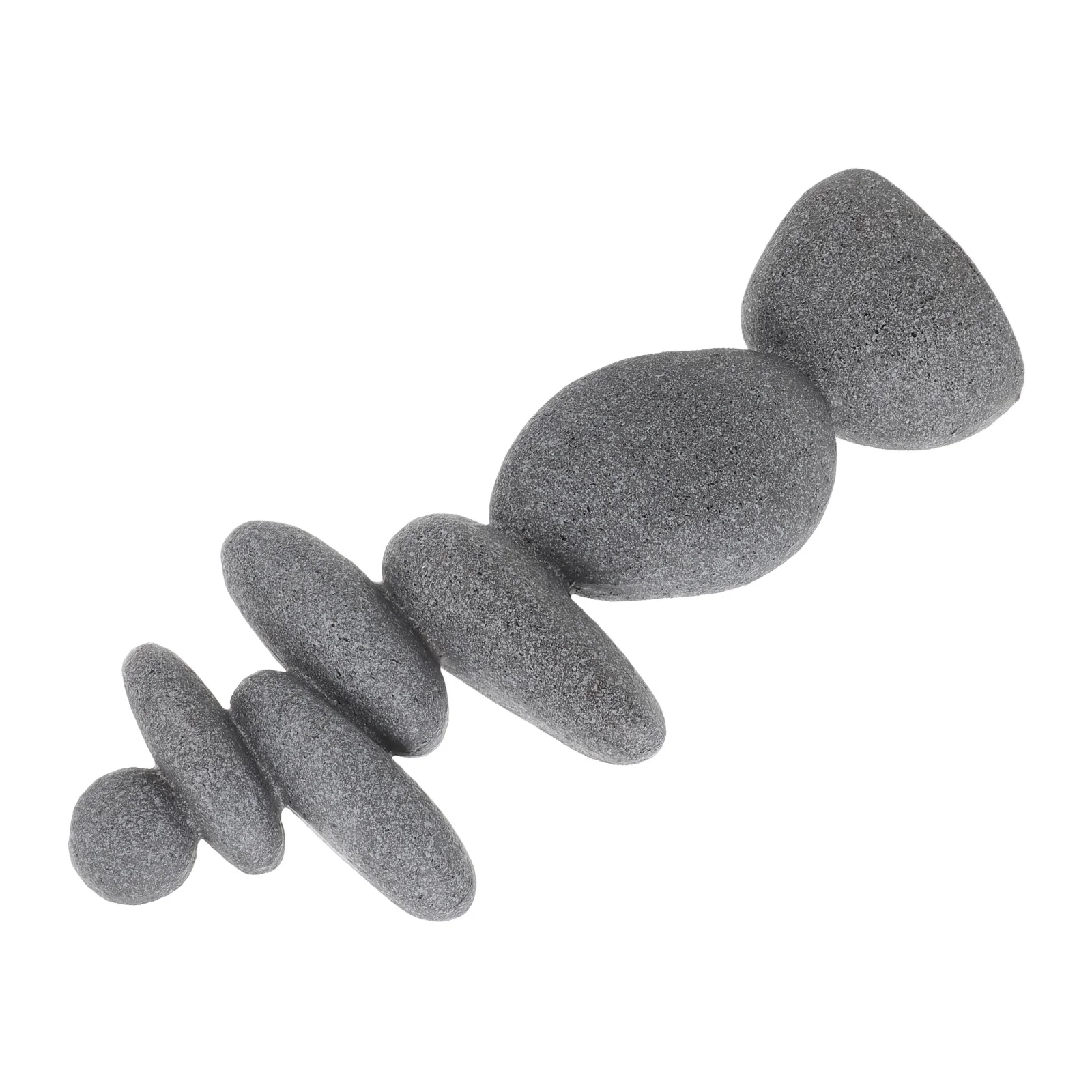 

Mini Sandstone Rock Sculpture Stacked Stones Decor for Indoor Decor Japanese Garden Statue Ancient Asian Style Faux