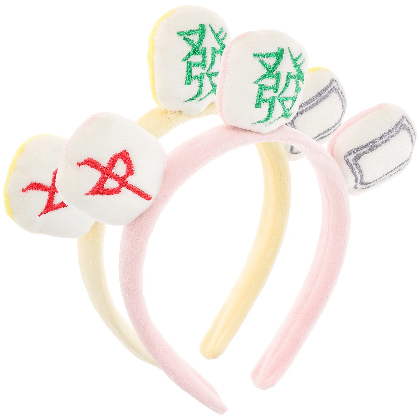 

2Pcs Chic Mahjong Hair Band Ideal for Face Washing Makeup Women Cute Daily Wear Headband Face Wash Headband
