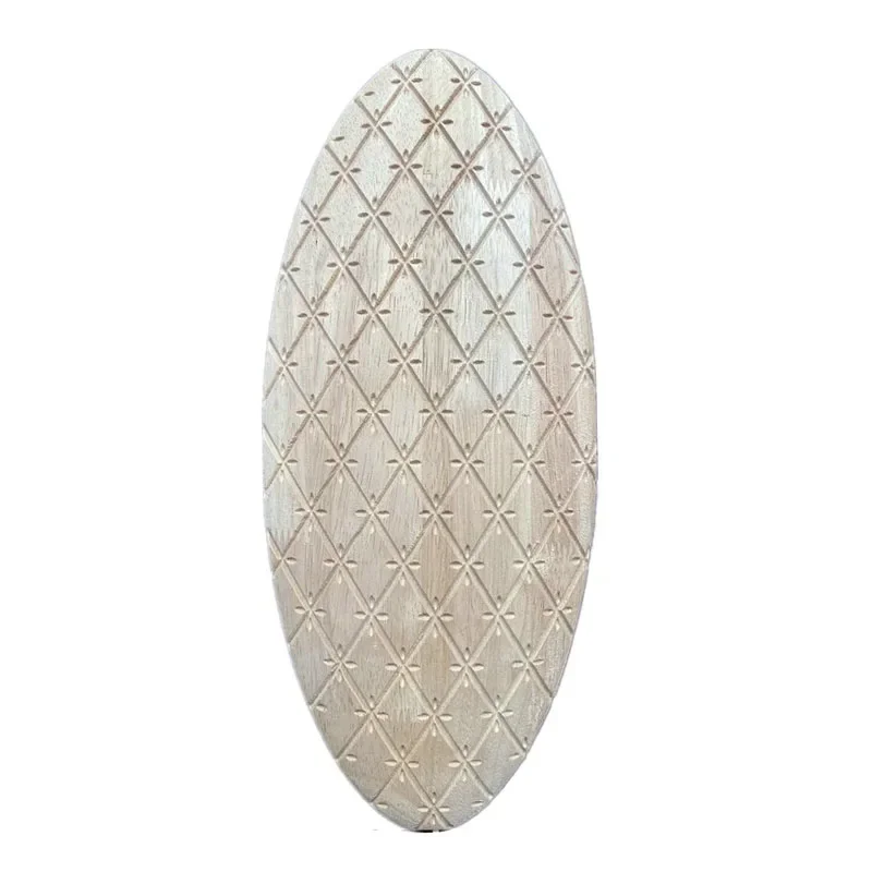 1PC 39cm Decorative Wood Appliques Unique Exquisite Natural Floral Wooden Carved Onlay Decal Figurines Home Furniture Door Decor
