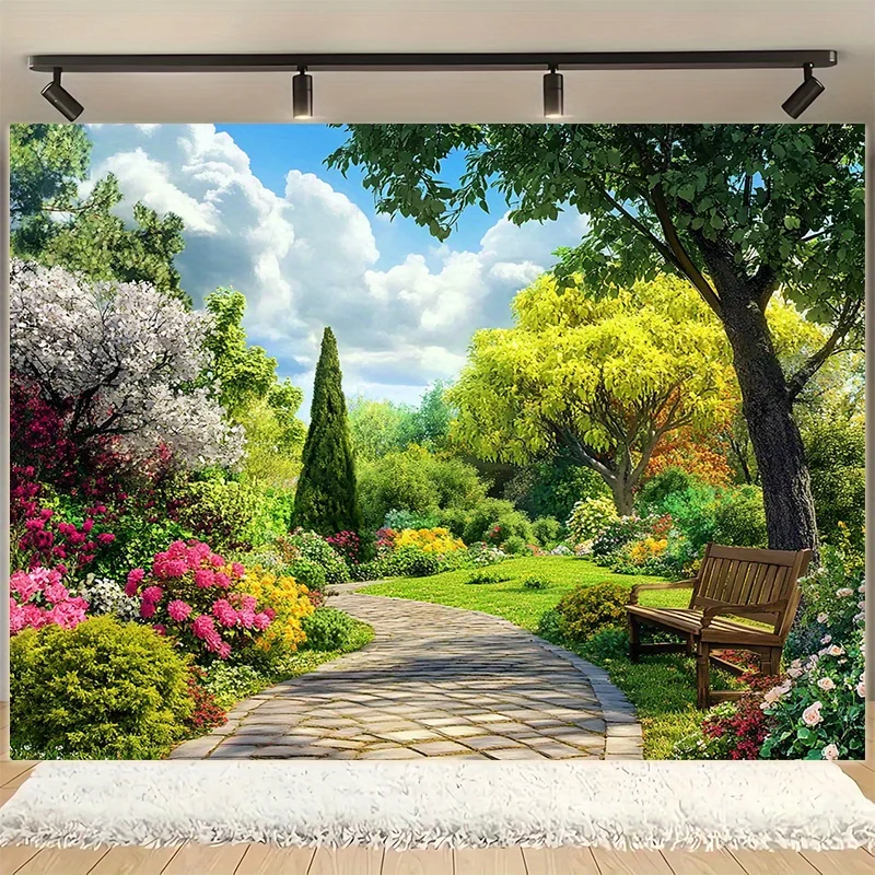 

Large garden, park, city, village, polyester background - vibrant outdoor and indoor party banners, festival celebrations