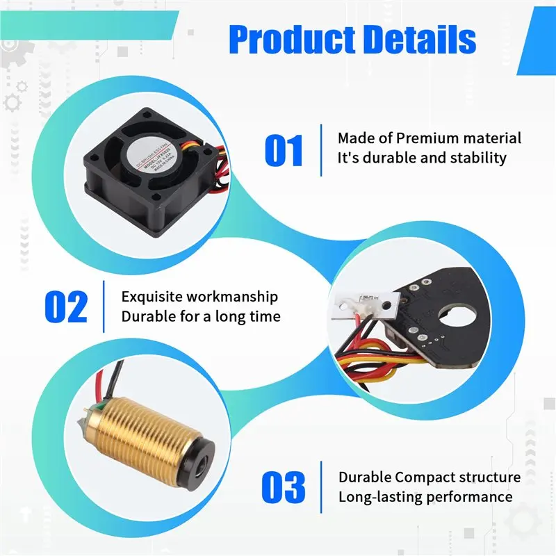 AB11-White Laser For Car Light For Car Light, Searchlight, Beam 12V, Blue To White, High Brightness High-Power Laser Module