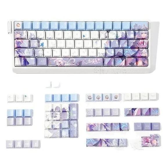 

Robin 130 keycap collapse star dome railway firefly keycap side engraved light transmission heat sublimation magnetic axis