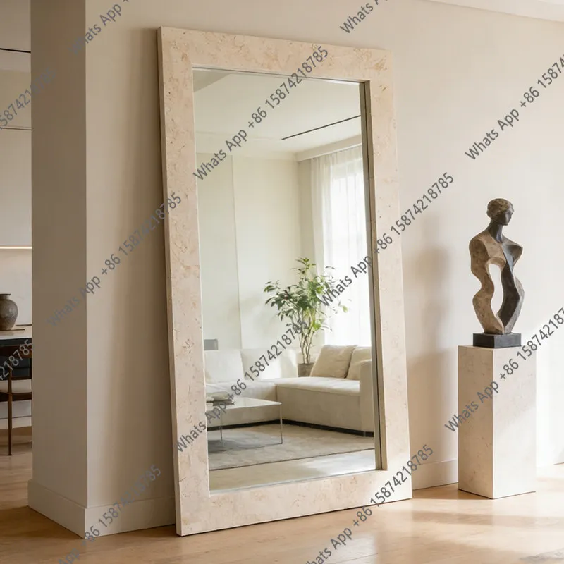 Large mirror full body floor designer on the wall fitting mirror home designer high-end fashion