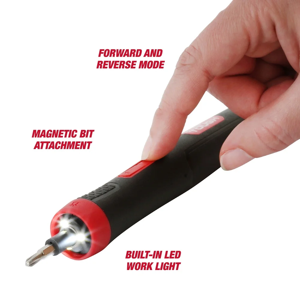 Rechargeable Precision Screwdriver Set 45 Pieces with LED Light Lithium-Ion Battery Magnetic Bit Holder USB-C Charging Cord