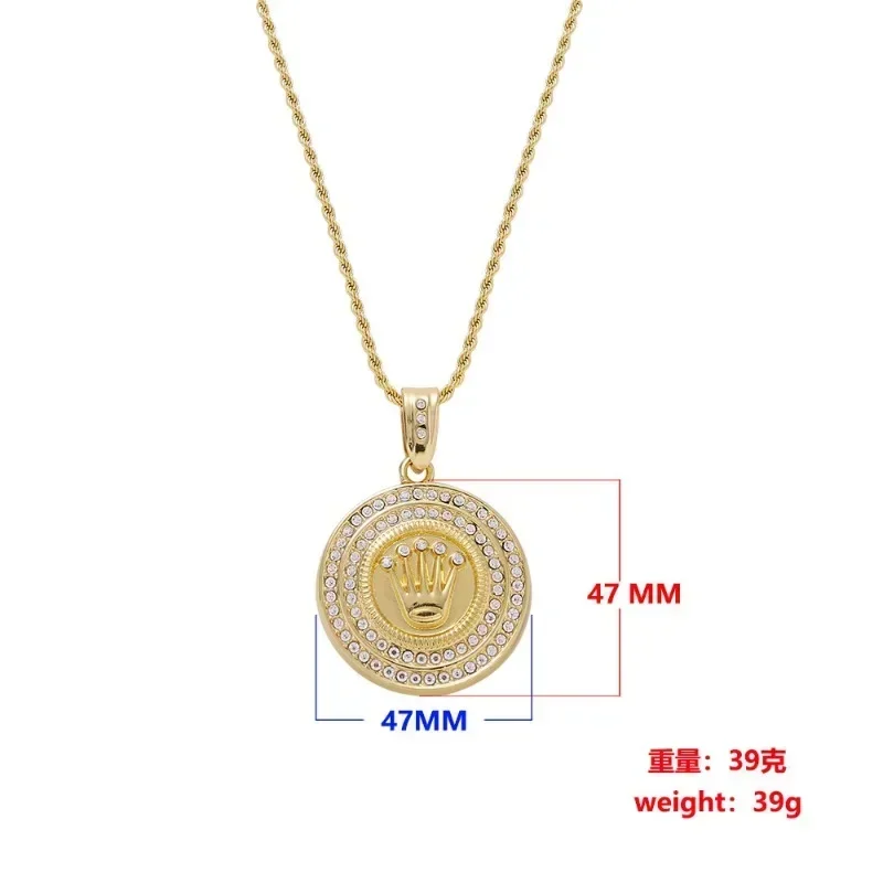 Hip Hop Personality Cool Joint Double Ring Pendant Necklace image 4