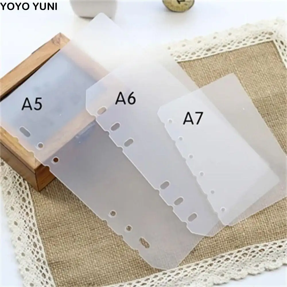 

Page Transparent A5 A6 A7 B5 A4 Inner Paper Planner Separator Loose-leaf Divider Notebook Divider Binder Organizer Divider
