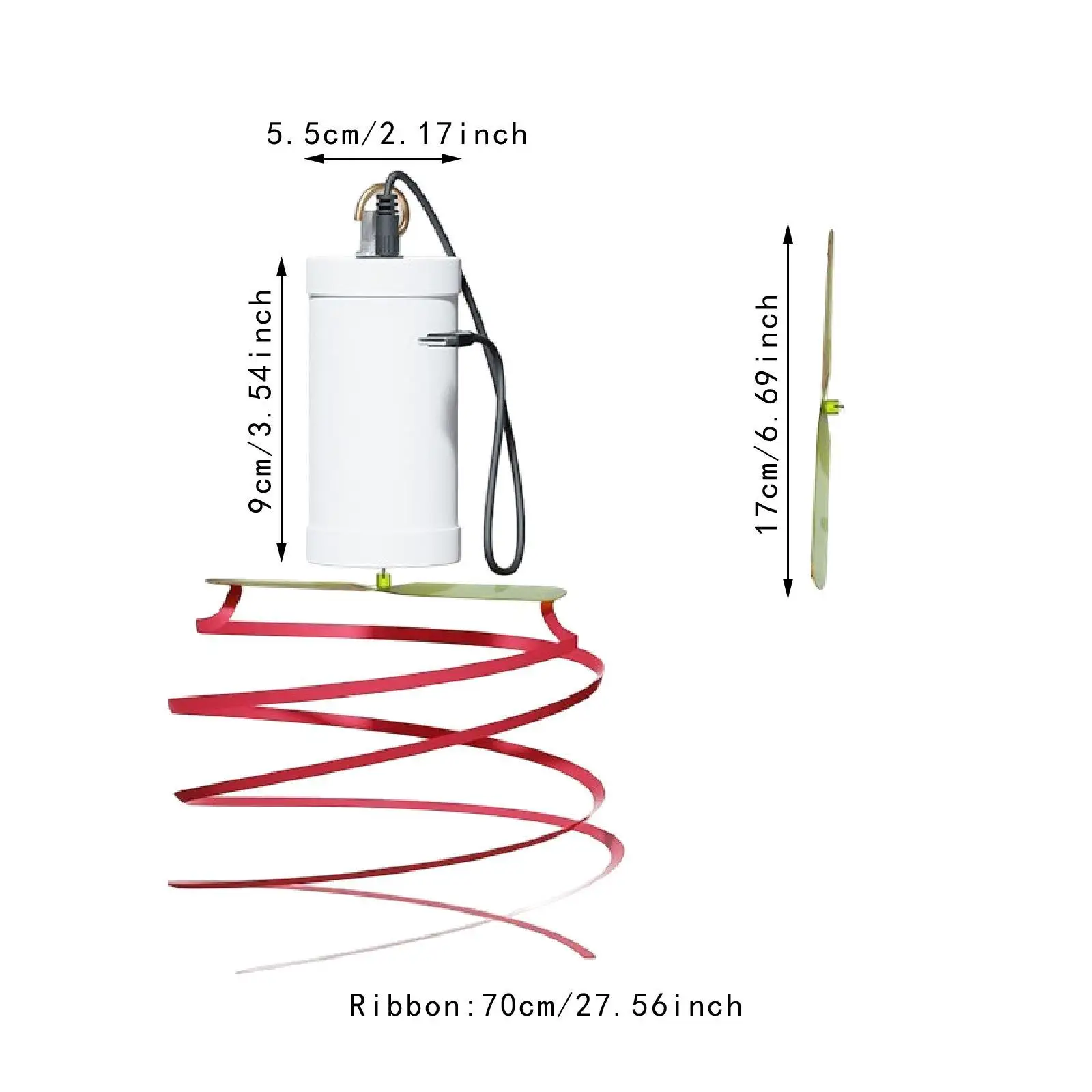 Fly Ceiling Fan Soft Blade Adjustable 3 Gear for Restaurant Barbeque Fishing