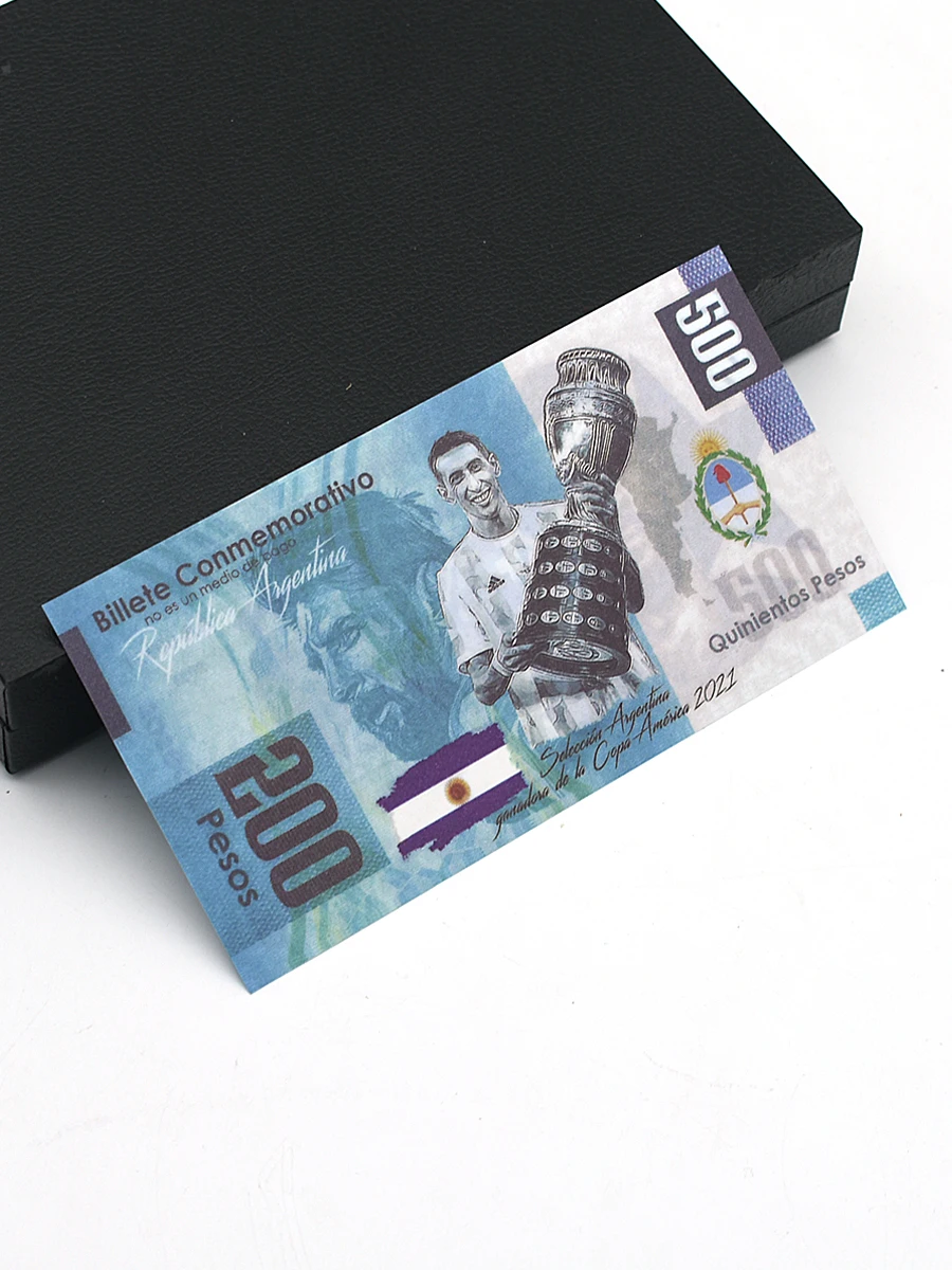 Football Star Commemorative Sports Banknote 500 Bills Paper Money with UV Serial Number Collection Business Gift