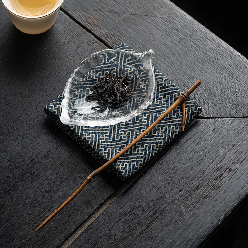 One Leaf Boat High-grade Crystal Glass Leaf Tea Kung Fu Tea Set Household Tea Ceremony Accessories