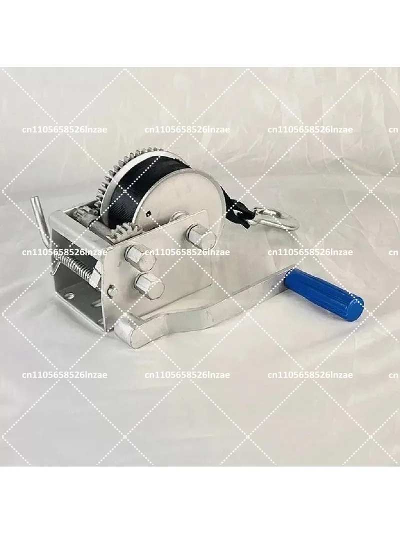 Boat Trailer Hand Winch 2600kg 6615lb Manual Car Webbing Strap 3 Speed