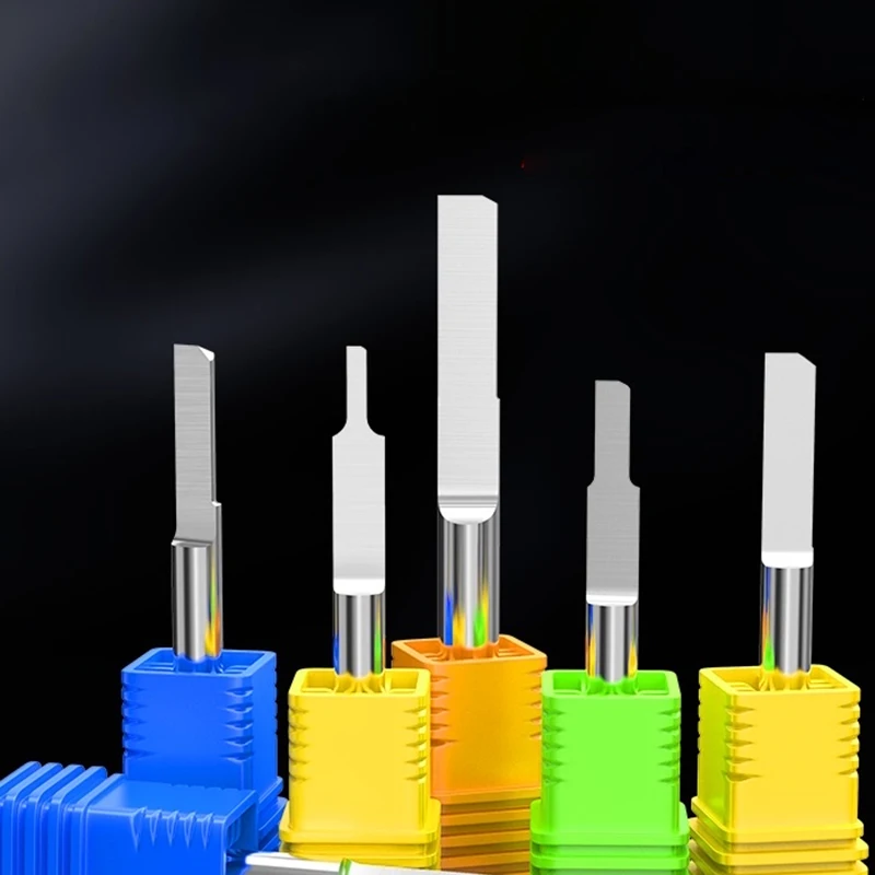 0.8-6mm Vhm Enkele Fluit Rechte Router Bit End Mill CNC Frees Graveren Tool Voor MDF Plastic HRC63