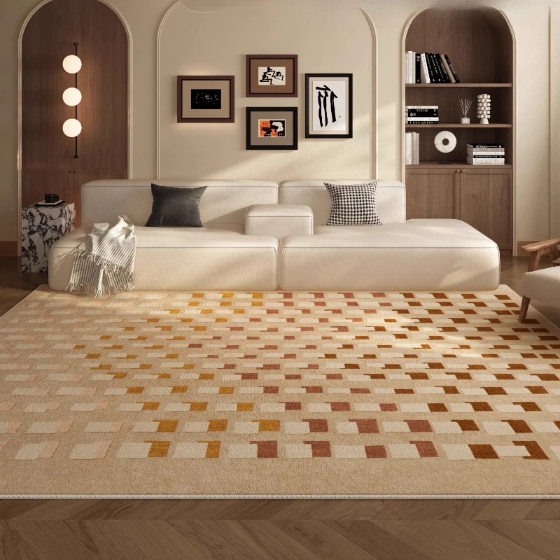 Retro Style Rugs for Bedroom Large Area Living Room Decoration Waterproof Carpet Washable Lounge Floor Mat Anti-slip Bedside Rug