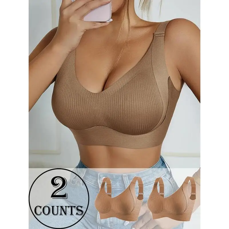 Wireless Bra Set for Women Seamless Comfortable Breathable Underwear Summer Season Couple Friendly One-Shoulder Design