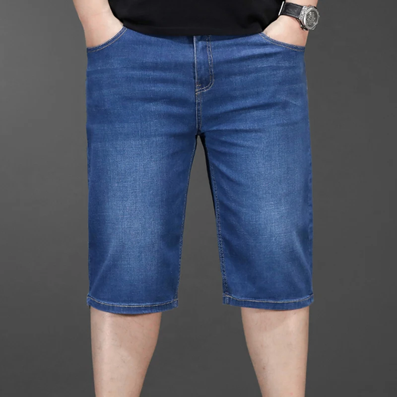 New Oversized 44 46 48 Denim Short Pants For Men High Quality Brand Summer Short Jeans For Chubby Pants Loose Large Size Short