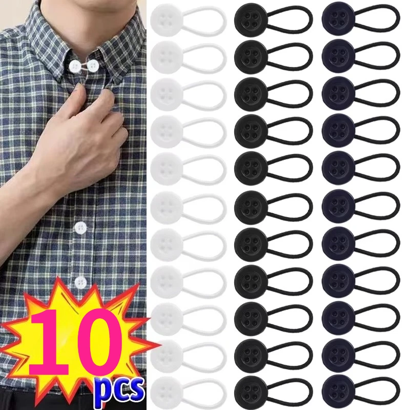 5-10pcs Collar Extension Buckles Adjustable Multi-functional Button for Shirt Suit Tie Neck Reusable Flexible Buckle Accessories