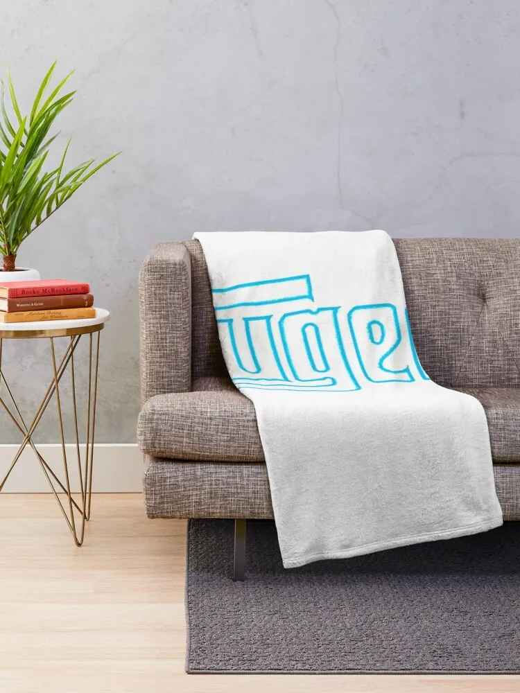 The Fugees Logo Blue White Summer Vibe Throw Blanket funny gift blankets and throws for sofa Large Blankets